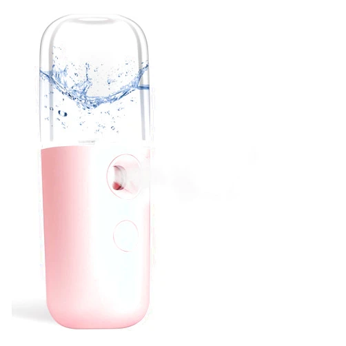 GIVERARE Nano Facial Steamer, Handy Mini Mister, USB Rechargeable Mist Sprayer, 30ml Visual Water Tank Moisturizing&Hydrating for Face, Daily Makeup, Skin Care, Eyelash Extensions-Pink
