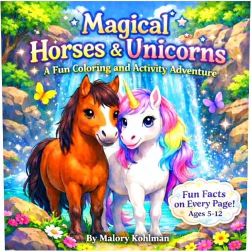 Malory Kohlman Magical Horses & Unicorns: A Fun Coloring and Activity Adventure