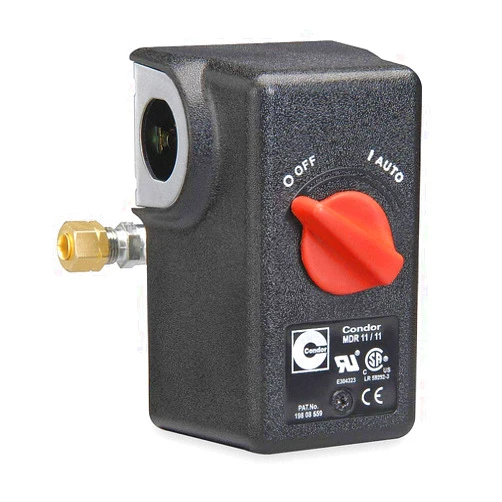 CAI - CONDOR USA, INC Condor USA, INC Air Compressor Pressure Switch; Range: 50 to 200 psi, Port Type: (1) Port, 1/4