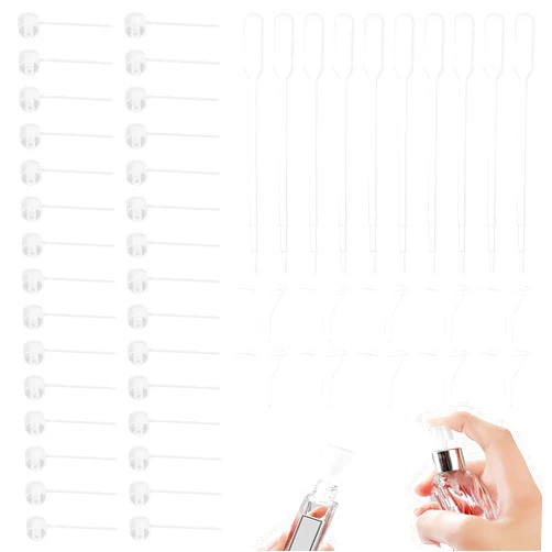 Chaseroad 50pcs Perfume Refill Tool Kit - Including Tiny Funnels, Squeeze Dropper, Perfume Dispenser Pump - Fits Essential Oil & Liquid Cosmetic Perfume Extractor, Easy Perfume Transfer