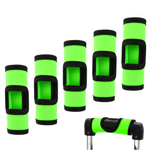 Cosmos 5 Pcs Neoprene Luggage Handle Wrap Soft Grip Handle Cover Luggage Identifier with Hollow Design for Push-Button Handle Trolley Handle and Travel Suitcase Trolley Case
