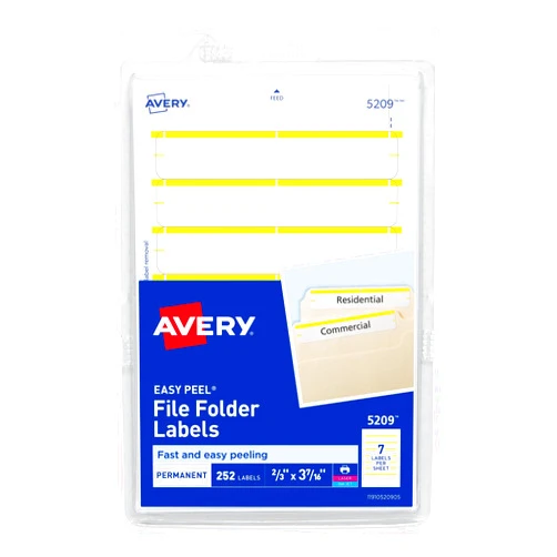 Avery File Folder Labels on 4