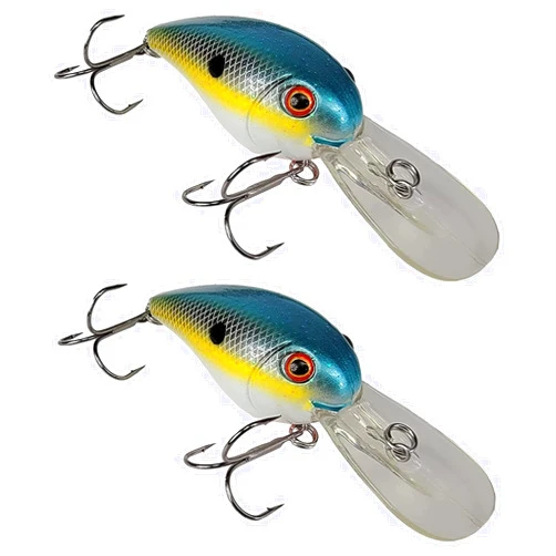 Tackle HD 2-Pack Lipped Crankbait, Fishing Bait with 9 to 14 Feet Depth, Fishing Lures for Freshwater or Saltwater, Hard Swimbaits for Bass, Crappie, or Walleye