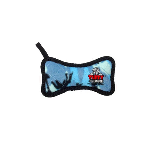 TUFFY - World's Tuffest Soft Dog Toy - Ultimate Bone-Squeakers - Multiple Layers. Made Durable, Strong & Tough. Interactive Play Dog Toy (Tug, Toss & Fetch). Machine Washable & Floats (JR, Camo Blue).