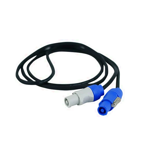 IMRELAX PowerCon Power Extension Cable 6.6ft/2 Meters Stage Lighting Fixture PowerCon-Compatible Power-Through Jumper Cable Power Connector Blue in to Gray Out for Stage Disco Moving Head Lights