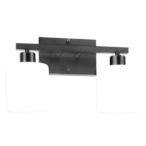 MMBGJKG Bathroom Lighting Fixtures Over Mirror, 2 Light Bathroom Vanity Lights with Frosted Glass, Wall Lamps Sconces for Mirror Living Room Bedroom Hallway ，E26 Socket, Bulbs Not Included (2lighting)