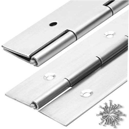 YIFIHGE 2Pack Piano Hinge 30 Inch x 3 Inch Wide Stainless Steel Piano Hinge 0.047'' Thick Continuous Hinges for Heavy Duty Cabinet, Door, Toolbox, Woodworking, Furniture, Silver