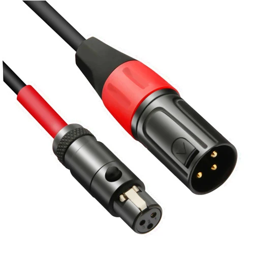 JOMLEY Mini XLR Female to XLR Male Pro Lapel Microphone Cable - 3.3ft