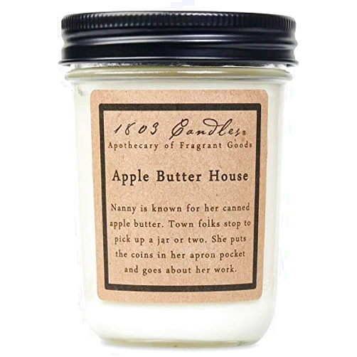 1803 Candles - 14 oz. Jar Soy Candles - (Apple Butter House)