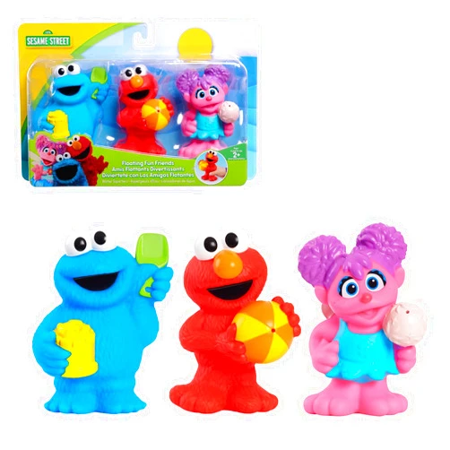 Sesame Street Floating Fun Friends 3-Piece Set Water Squirters Bath and Pool Toys, Kids Toys for Ages 2 Up by Just Play