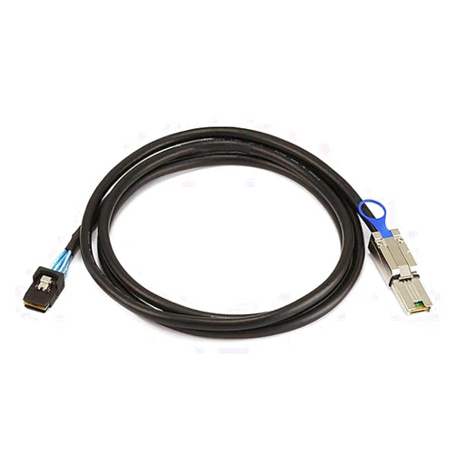 Monoprice 2m 28AWG External Mini SAS 26pin (SFF-8088) Male to Internal Mini SAS 36pin (SFF-8087) Male Cable - Black