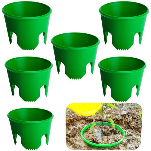 EBaokuup 6 Pcs 7 Inch Planting Grow Rings-Planting Protective Round Edging to Separate Rock and Pest-Planting Rings for Vegetables, Herbs and Flowers