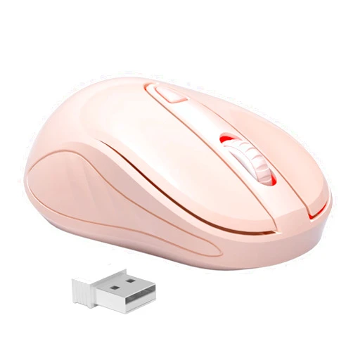 OKIMO Wireless Mouse for Laptop Computer Mouse with USB Receiver 2.4GHz Optical Tracking Computer Mouse Ergonomic Portable Mouse for PC Laptop (Orangepink)