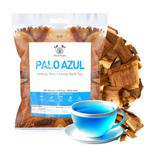 Herbalista - Premium Palo Azul Tea 8 oz (226g) | Kidney Wood Blue Stick Herbal Tea | Natural Kidney Support & Teatox | 120+ Cups | Loose Bark Resealable Bag Wildcrafted