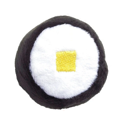 Doggles Cat Indoor Play Fun Toy Sushi Egg Roll Yellow