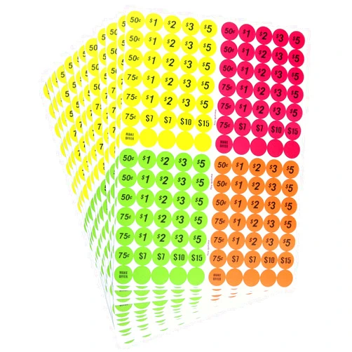 YouquTime Garage Sale Price Stickers Pack of 4060 3/4