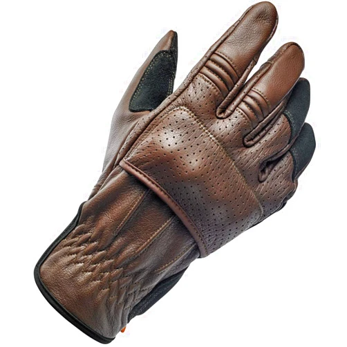 Biltwell | Borrego Gloves | Motorcycle Gloves | CE Certified | Abrasion Resistance | Shock Isolation | Hard Knuckle | Chocolate Black