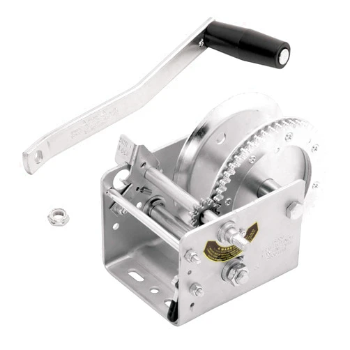 Fulton 142414 Dual Speed Trailer Winch with Center Mounting Holes - 2600 lbs. capacity