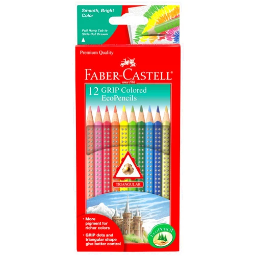Faber-Castell Grip Colored EcoPencils - 12 Count