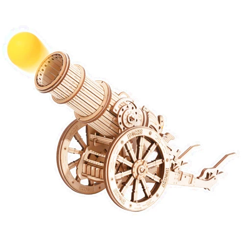 ROKR 3D Wooden Puzzles Model Building Kits Cannon Toys - DIY Wooden Catapult Toys for Kids STEM Educational Projects for Boys/Girls/Adults