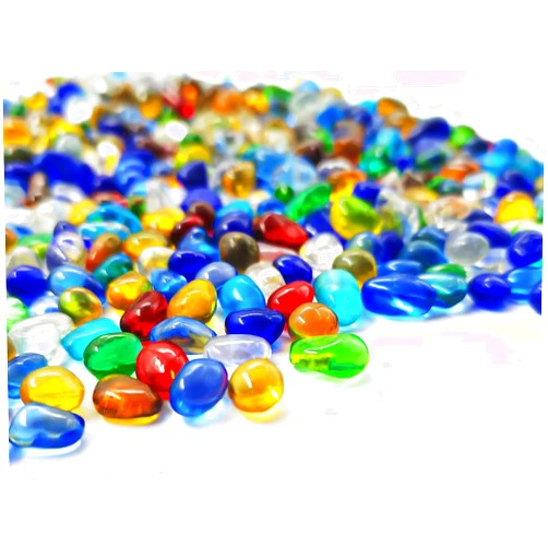 Keedolla Colorful Clear Sea Glass Pebbles Aquarium Gravel Fish Tank Rocks Small, Irregular Glass Gems Stones Beads Marble Pebbles Rock Sand for Garden|Vase Filler|Fish Turtle Tank Decorations