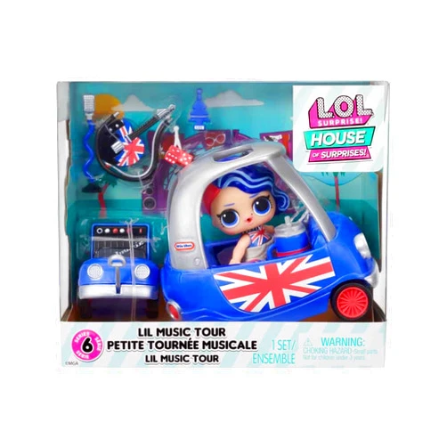 L.O.L. Surprise! OMG House of Surprises Lil Music Tour Playset with Cheeky Babe Collectible Doll and 8 Surprises, Dollhouse Accessories, Holiday Toy, Great Gift Kids Ages 4 5 6+ Years Old & Collector