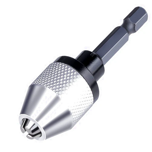 Hymnorq Keyless Mini 3-Jaw Drill Chuck Screwdriver Adapter with Quick-change 1/4