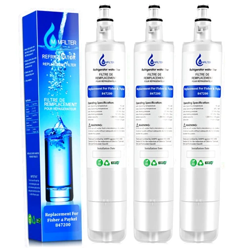 MMFILTER 847200 Water Filter Replacement for Fisher & Paykel 847200 Compatible with Fisher & Paykel Refrigerator Model Number E522, E422, E402, 3 Pack
