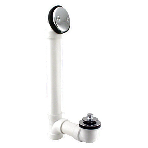 Westbrass Pull & Drain Sch. 40 PVC Bath Waste with Two-Hole Elbow, Polished Chrome, D4972-26