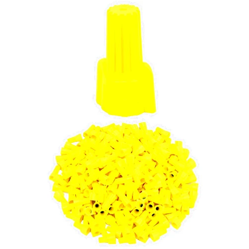 QWORK Yellow Winged Electrical Wire End Connectors Caps, 18-10 AWG, P11 Type Screw Terminals, 500 Pack
