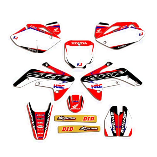 ENARUI Graphics Kit Decals Stickers for 2007-2023 Honda CRF150R CRF 150R and Free Custom Number (red)