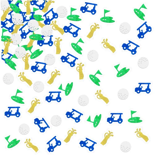 ShuanQ 120pcs Golf Confetti - Golf Themed Table Decoration Scatters - Golf Events Birthday Party Favors Kit - Golf Confetti for DIY Crafts