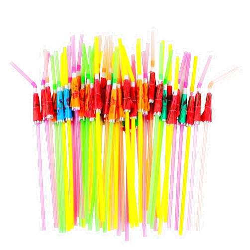 ALINK 50 Umbrella Parasol Drinking Straws, Hawaiian Beach Cocktail Luau Party Decorations Supplies