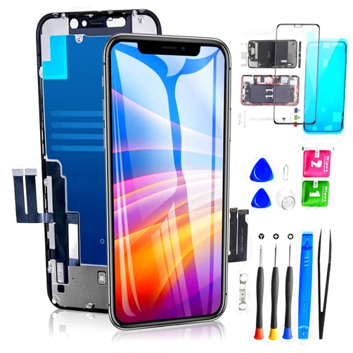 Diykitpl for iPhone 11 Screen Replacement 6.1 Inch, Diykitpl 3D Touch LCD Digitizer Replacement for A2111, A2223, A2221, with Repair Tools Kit+Magnetic Screw Mats+Screen Protector+Waterproof Frame Adhesive