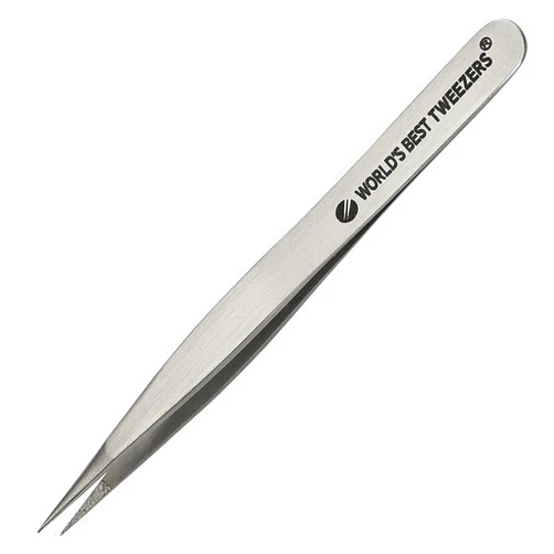 Regine Switzerland World's Best Tweezers Splinter Out Needle Nose Tweezers - High Precision Fine Point Stainless Steel Tweezers for Ingrown Hair, Ticks, Glass Removal - Diamond Tip Professional Tool for Face & Eyebrows