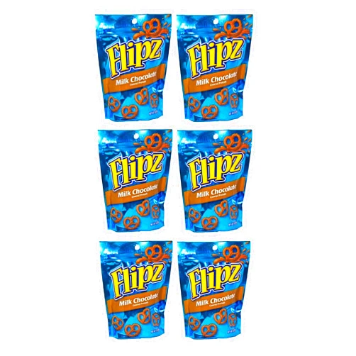 Delicious Treats Flipz Milk Chocolate Covered Pretzels 6 Ct