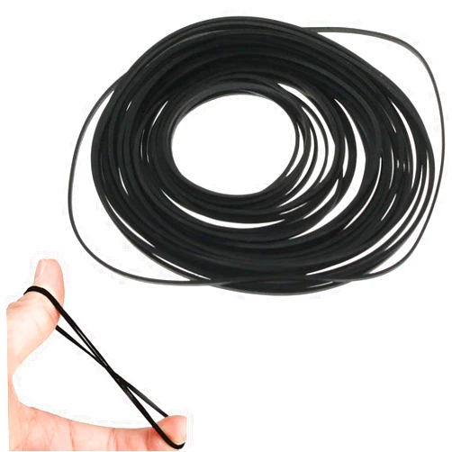 CYIWHI 50Pcs Recorder Rubber Belts, Cassette Recorder Repair Rubber Belts 40-135 MM (1MM Width)