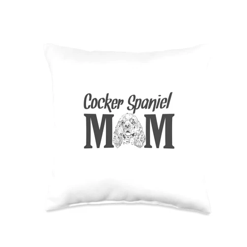 Cocker Spaniel dog pet animal breed dog paw bark Cocker Spaniel Mom Dog Pet Throw Pillow, 16x16, Multicolor