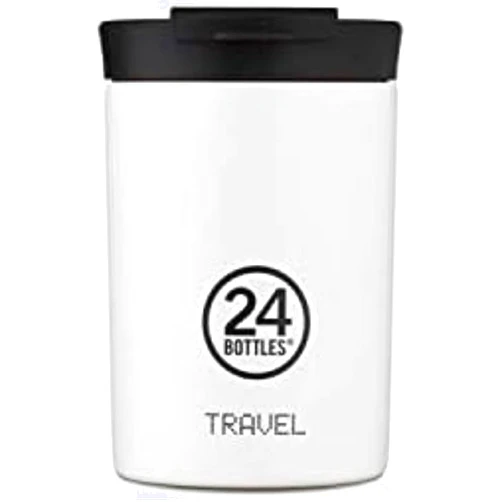 24 Bottles Travel - Tumbler 12oz/20oz, Thermos for the Office and Travelling, 100% Leak Proof for Coffee and Tea (6 Hours Hot and 12 Hours Cold Beverages), Made of Stainless Steel, Italian Design