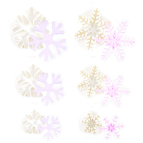 Aphumedc 6PCS Christmas Snowflake Cookie Cutters Set, Cake Decorating Mold for Sugarcraft, Snowflake Plunger Cake Cutter, Fondant Embossing Tool for Winter Holiday Party Decorations