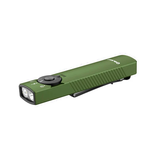 OLIGHT Arkfeld Pro Rechargeable EDC Flat Flashlight with Green Beam, UV and White LED Combo, 1300 Lumens Portable Pocket Lights, Triple Sources for Outdoors Emergency Working (OD-Green CW)