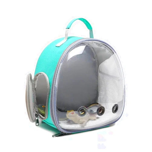 Hcupet Small Animal Carrier Backpack Space Capsule Bubble Window Carrier Backpack for Lizard Guinea Pig（Green）