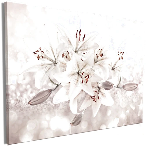 artgeist Canvas Wall Art Print Lilies Flower 35x24 in - 1pcs Home Decor Framed Stretched Picture Photo Painting Artwork Image Nature Botanical Plant b-C-10285-b-a