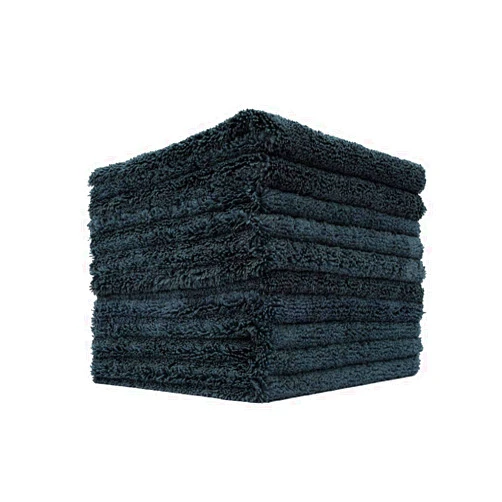 The Rag Company - Creature Edgeless Auto Detailing Towels (10-Pack) Professional 70/30 Blend, Dual-Pile Plush Microfiber, Buffing & Polishing, 420gsm, 16in x 16in, Black