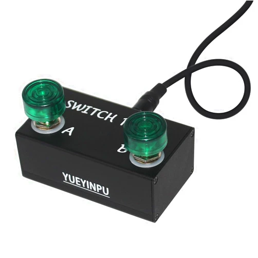 Yueyinpu Dual Switch Pedal for Guitar Effect Pedal With TRS Cable (Latch Dual Switch)