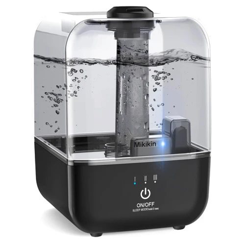 Mikikin Cool Mist Humidifier, Ultrasonic Air Humidifiers for Bedroom Babies Home, 4.5L Large Top Fill Desk Humidifiers with Three Mist Modes, 360° Nozzle, Auto Shut-Off, Lasts Up to 30 Hours, Super Quiet