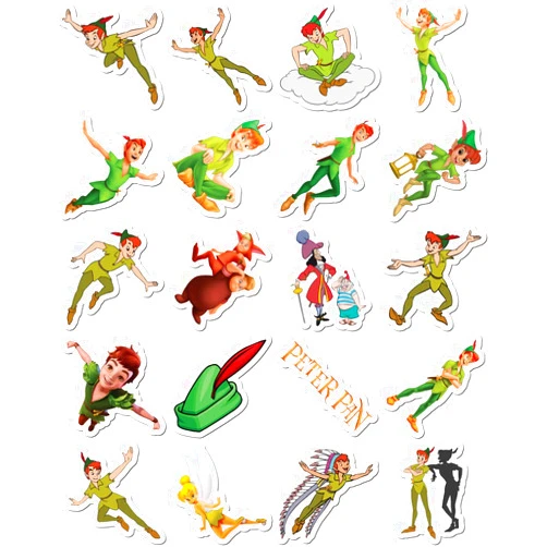Generic Sticker Vinyl Stickers Peter Bumper Pan Decal Laptop Bike Car Truck for Skateboard Luggage Guitar Home Decor Water Botter, White, 8.5inch x 11inch