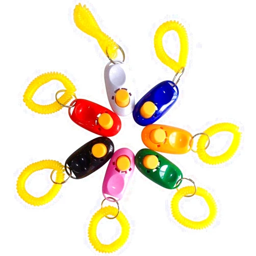 SunGrow 7-Pack Dog Clicker for Training with Wrist Bands, 2 Inches Multicolor, Pet Cat Dog Training Clickers & Behavior Aids, Convenient and Effective Clicker Training Tools for Puppy or Cat