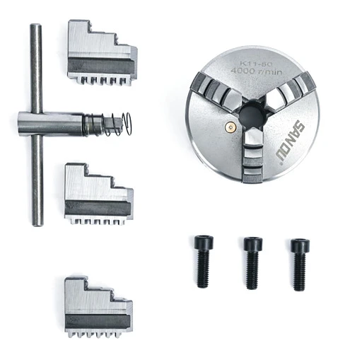 YINMAO Mini Lathe Chuck 80mm 3 Jaw Self-Centering Chuck K11-80 SAN OU Manual Metal Lathe Chuck 3'' For Mini Lathe