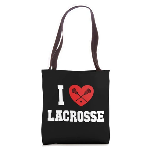 Sticks Lacrosse Boots Ball Gear Gifts For Men I love Lacrosse Fan Mom Goalie Lax Legend Lacrosse Tote Bag